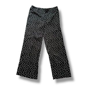 White House Black Market Wide Leg Polka Dot Lightweight Pants Women’s Size 10 L